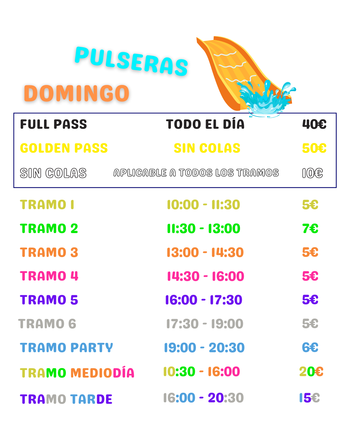 Horarios Domingo